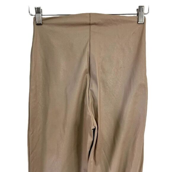 Commando Faux Leather Flare Legging in Sand - Picture 7 of 9